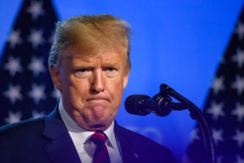 12.07.2018. BRUSSELS, BELGIUM.  Press conference of Donald Trump, President of United States of America, during NATO (North Atlantic Treaty Organization) SUMMIT 2018. "
